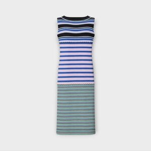Marni Multicolor Striped Sleeveless Wool Blend Midi Dress
